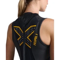 2XU Propel P:1 Wetsuit Dames Zonder Mouwen - Black/ambition -Aqua Verkoop 2xu propel p 1 womens sleeveless wetsuit black ambition 6 1530887
