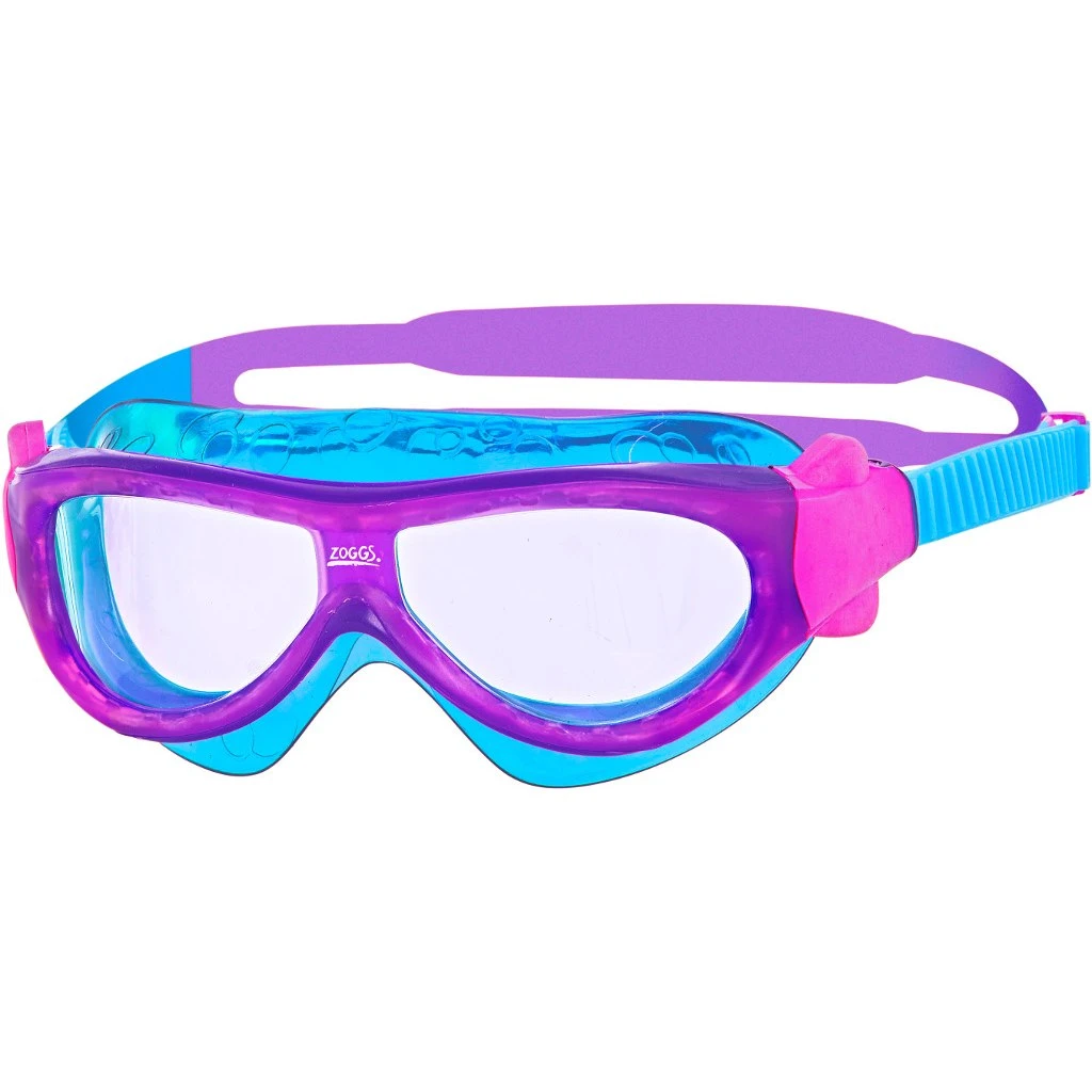 Zoggs Phantom Kids Mask Purple/Light Blue/Clear Swimming Goggles 3 Zoggs Phantom Kids Mask Purple/Light Blue/Clear Swimming Goggles