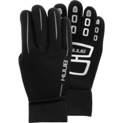 HUUB Design Neopreen Zwemhandschoenen - Zwart/zilver