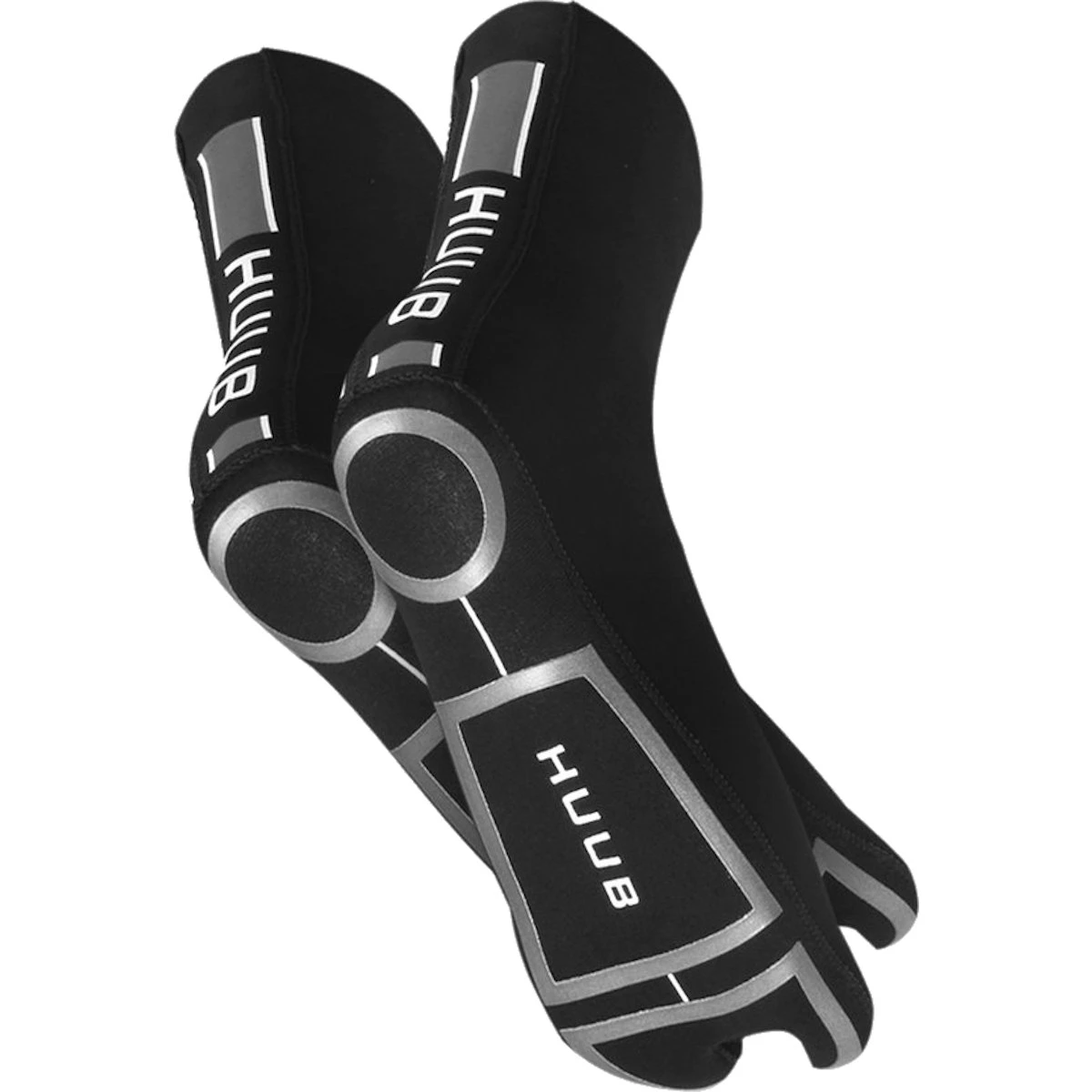HUUB Design Neopreen Zwemsokken - Zwart/zilver 4 HUUB Design Neopreen Zwemsokken - Zwart/zilver - Afbeelding 2