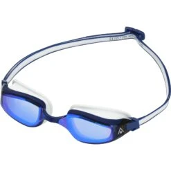 AQUASPHERE Fastlane Zwembril - Blauw Titaan Gespiegeld - Blauw/Wit -Aqua Verkoop aquasphere fastlane swim goggles blue titanium mirrored blue white 1 1496824