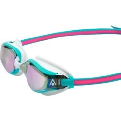 AQUASPHERE Fastlane Zwembril - Roze Titaan Gespiegeld - Roze/Turquoise -Aqua Verkoop aquasphere fastlane swim goggles pink titanium mirrored pink turquoise 5 1496857