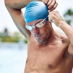 AQUASPHERE Kaiman Zwembril - Zilver Titaan Gespiegeld - Transparent/Petrol -Aqua Verkoop aquasphere kaiman swim goggles silver 1 1438123