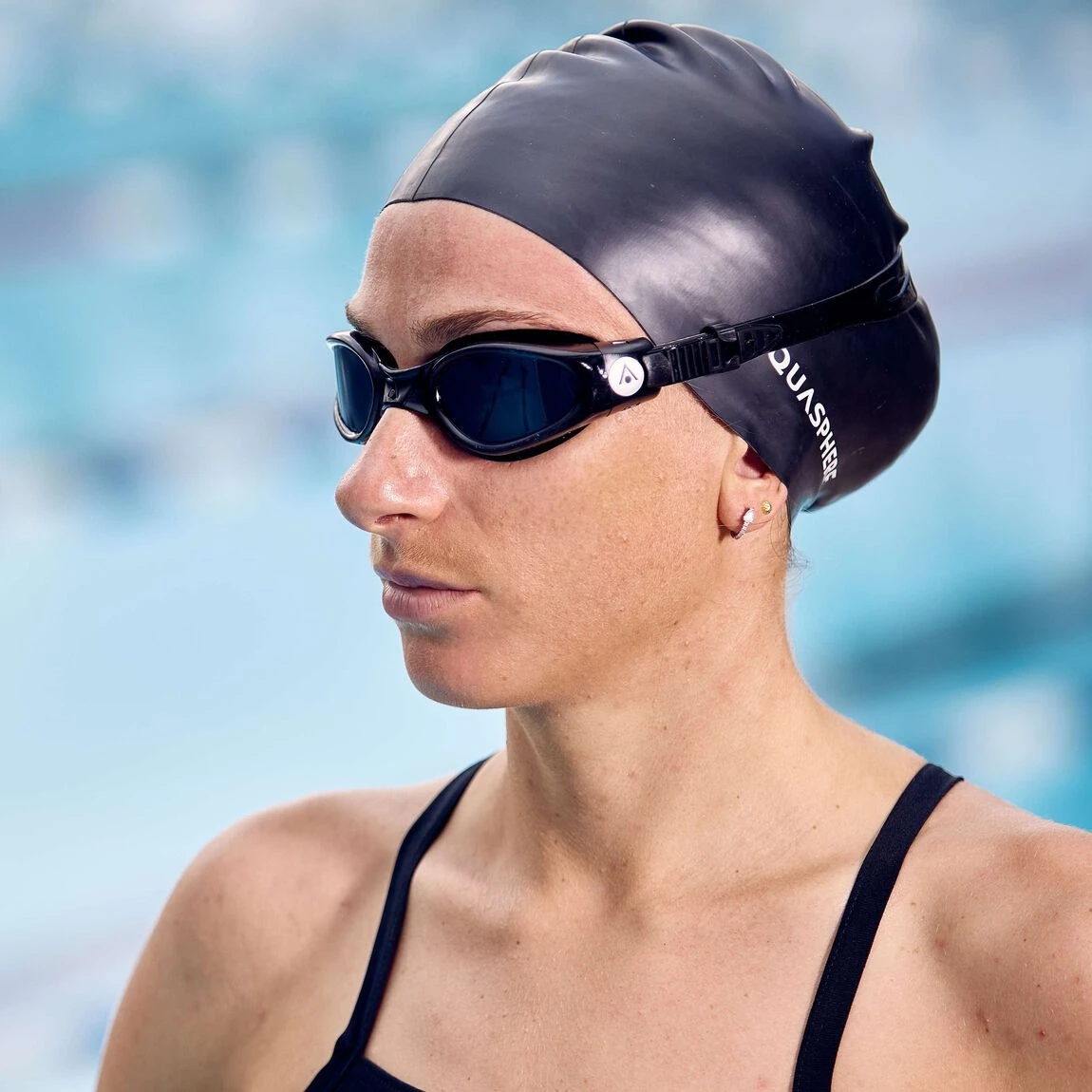 AQUASPHERE Kaiman Zwembril - Smoke Getint - Zwart/Zwart 7 AQUASPHERE Kaiman Zwembril - Smoke Getint - Zwart/Zwart - Afbeelding 5