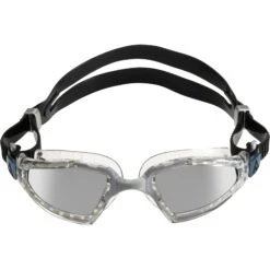 AQUASPHERE Kayenne Pro Zwembril - Zilver Titaan Gespiegeld - Transparent/Gray
