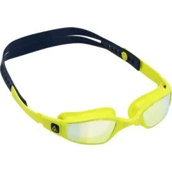 AQUASPHERE Ninja.A Swim Goggles - Yellow Titanium Mirrored - Bright Yellow/Navy Blue -Aqua Verkoop aquasphere ninja 1272369