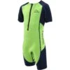 AQUASPHERE Stingray HP2 Kinderen Wetsuit Met Korte Mouwen - Bright Green/Navy Blue -Aqua Verkoop aquasphere stingray hp2 short sleeve neoprene suit kids bright green navy blue 1 1182432