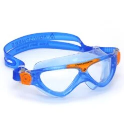 AQUASPHERE Vista Junior Kinderen Zwembril - Transparant - Blauw/Oranje -Aqua Verkoop aquasphere vista junior kids swim goggles clear blue orange 2 1497301