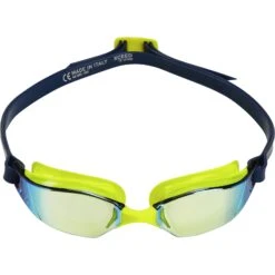AQUASPHERE Xceed Zwembril - Geel Titaan Gespiegeld - Bright Yellow/Navy Blue