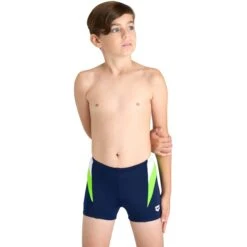 Arena Feel Panel Zwemshort Jongens - Navy/Soft Green/White -Aqua Verkoop arena feel boys panel swim shorts navy soft green white 5 1363694