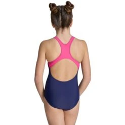 Arena Feel Graphic Swim Pro Back Badpak Meisjes - Navy/Freak Rose -Aqua Verkoop arena girls swimsuit swim pro back graphic l navy freak rose 6 1512878