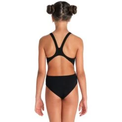 Arena Team Solid Swim Tech Badpak Meisjes - Zwart-Wit -Aqua Verkoop arena girls team swimsuit swim tech solid black white 6 1250694