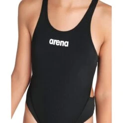 Arena Team Solid Swim Tech Badpak Meisjes - Zwart-Wit -Aqua Verkoop arena girls team swimsuit swim tech solid black white 8 1250696