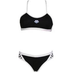 Arena Icons Cross Back Solid Bikini Dames - Zwart-Wit -Aqua Verkoop arena icons cross back solid women bikini black white 3 1121575