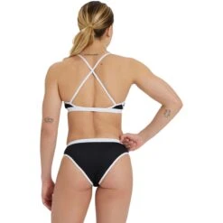 Arena Icons Cross Back Solid Bikini Dames - Zwart-Wit -Aqua Verkoop arena icons cross back solid women bikini black white 6 1121578