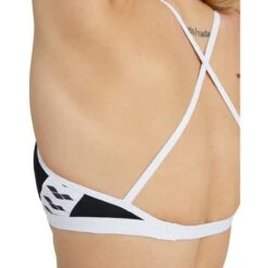 Arena Icons Cross Back Solid Bikini Dames - Zwart-Wit -Aqua Verkoop arena icons cross back solid women bikini black white 9 1121581