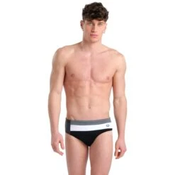 Arena Icons Panel Zwemslip Heren - Black-Asphalt-Ardesia -Aqua Verkoop arena icons panel swim briefs model black asphalt ardesia 1 1261303