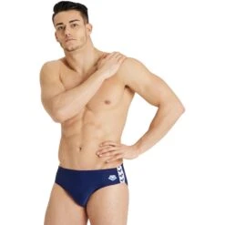 Arena Icons Solid Zwemslip Heren - Navy -Aqua Verkoop arena icons solid swim briefs navy 5 1121711