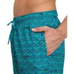Arena Allover Beach Zwemshort Heren - Green Lake Logo -Aqua Verkoop arena mens allover beach boxer green lake logo 4 1387447