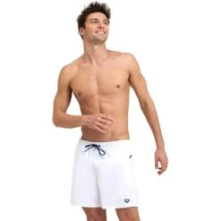 Arena Pro_File Beach Zwemshort Heren - Wit/Navy -Aqua Verkoop arena mens pro file beach boxers white navy 5 1364113