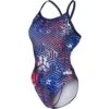 Arena Performance Kikko Pro Challenge Back Badpak Dames - US Flag -Aqua Verkoop arena performance womens kikko pro challenge back swimsuit us flag 1 1364886