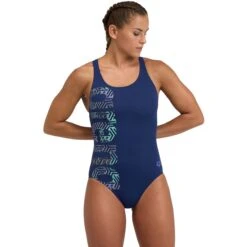 Arena Performance Kikko Pro V Back Badpak Dames - Navy/Lavanda -Aqua Verkoop arena performance womens kikko pro v back swimsuit navy lavanda 5 1364917