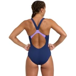 Arena Performance Kikko Pro V Back Badpak Dames - Navy/Lavanda -Aqua Verkoop arena performance womens kikko pro v back swimsuit navy lavanda 6 1364918