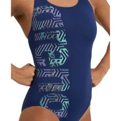 Arena Performance Kikko Pro V Back Badpak Dames - Navy/Lavanda -Aqua Verkoop arena performance womens kikko pro v back swimsuit navy lavanda 9 1364921