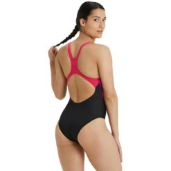 Arena Placement Swim Pro Back Badpak Dames - Zwart-Freak Rose -Aqua Verkoop arena placement swim pro back women swimsuit black freak rose 6 1252226