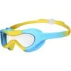 Arena Spider Mask Kinderenzwemmasker - Transparant - Geel/Lightblue -Aqua Verkoop arena spider kids mask clear yellow lightblue swimming goggles 1 1052599
