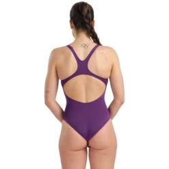 Arena Performance Solid Swim Pro Team Badpak Dames - Plum/Wit -Aqua Verkoop arena team womens swim pro solid one piece model plum white 2 1262852