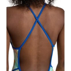 Arena Feel Mermaid Fast Back Badpak Dames - Royal/Soft Green Multi -Aqua Verkoop arena womens mermaid swimsuit fast back panel royal soft green multi 9 1513078