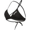 Arena Team Solid Tie Back Bikini Top Dames - Zwart-Wit -Aqua Verkoop arena womens team swim top tie back solid black white 1 1252345
