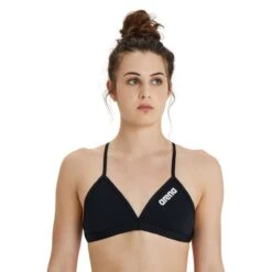 Arena Team Solid Tie Back Bikini Top Dames - Zwart-Wit 15 Arena Team Solid Tie Back Bikini Top Dames - Zwart-Wit -Aqua Verkoop arena womens team swim top tie back solid black white 5 1252349