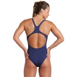 Arena Performance Solid Swim Pro Team Badpak Dames - Navy/Wit -Aqua Verkoop arena womens team swimsuit swim pro solid navy white 6 1513123