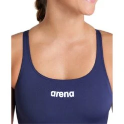 Arena Performance Solid Swim Pro Team Badpak Dames - Navy/Wit -Aqua Verkoop arena womens team swimsuit swim pro solid navy white 8 1513125