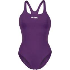 Arena Performance Solid Swim Pro Team Badpak Dames - Plum/Wit -Aqua Verkoop arena womens team swimsuit swim pro solid plum white 3 1252380