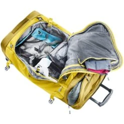 Deuter AViANT Duffel Pro Movo 90 Trolley - Corn-turmeric -Aqua Verkoop deuter aviant duffel pro movo 90 trolley corn turmeric 11 1534831
