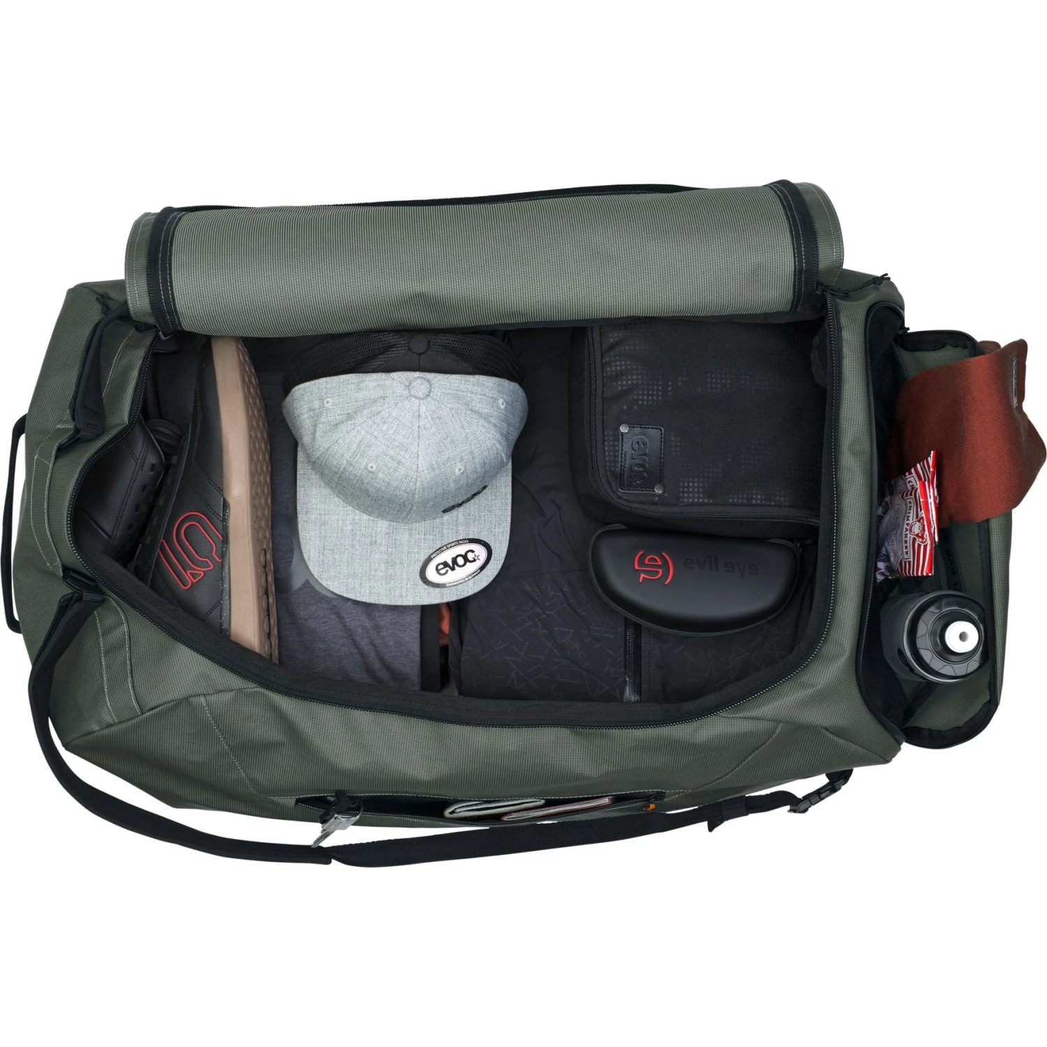 EVOC Duffle Bag 100 Reistas - Dark Olive - Black 8 EVOC Duffle Bag 100 Reistas - Dark Olive - Black - Afbeelding 6