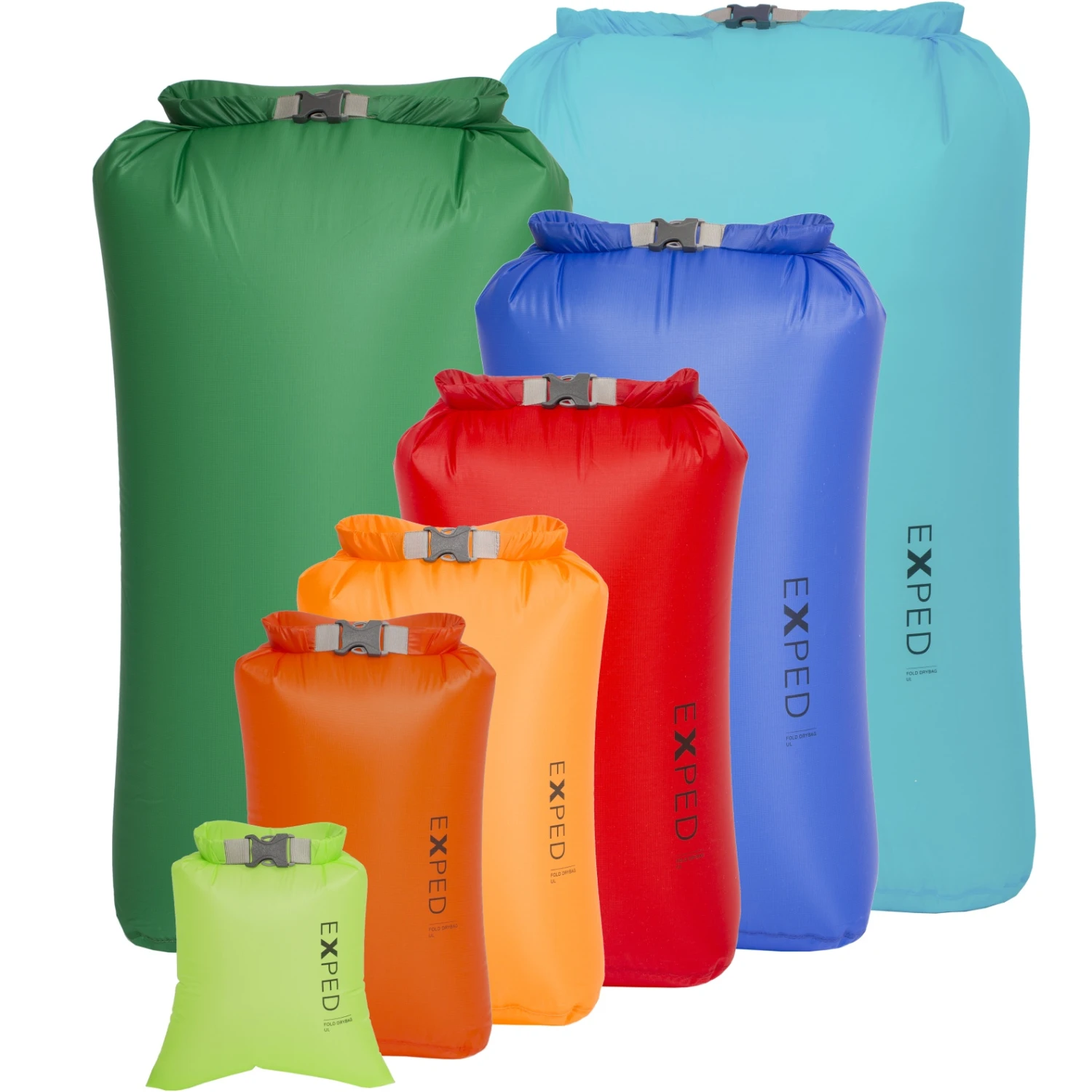 Exped Fold Drybag UL Pakzak - L - Blauw 4 Exped Fold Drybag UL Pakzak - L - Blauw - Afbeelding 2