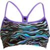Funkita Swim Crop Eco Bikini Top Dames - Oil Slick -Aqua Verkoop funkita ladies eco swim crop top oil slick 1 1007502