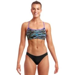 Aqua Verkoop -Aqua Verkoop funkita ladies eco swim crop top oil slick 2 1007503