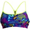 Funkita Swim Crop Bikini Top Dames - Oyster Saucy -Aqua Verkoop funkita ladies swim crop top oyster saucy 4 1433247