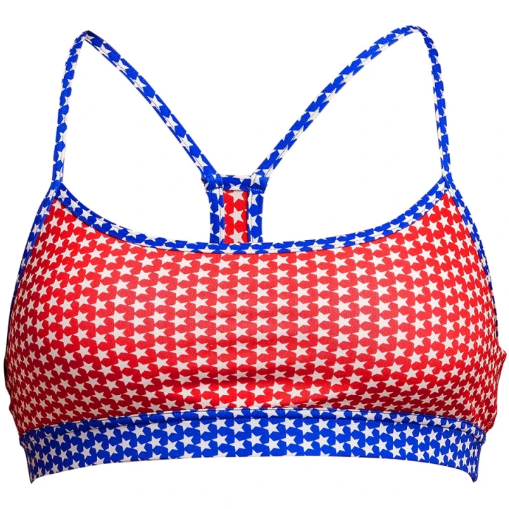 Funkita Swim Crop Bikini Top Dames - Star Power 3 Funkita Swim Crop Bikini Top Dames - Star Power