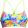 Funkita Swim Crop Bikini Top Dames - Swirl Stopper -Aqua Verkoop funkita ladies swim crop top swirl stopper 1 1254873