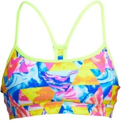 Funkita Swim Crop Bikini Top Dames - Swirl Stopper