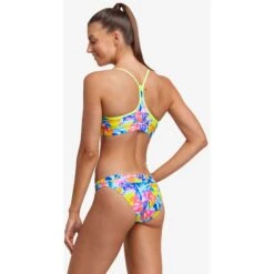 Funkita Swim Crop Bikini Top Dames - Swirl Stopper -Aqua Verkoop funkita ladies swim crop top swirl stopper 5 1254877