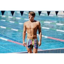 Funky Trunks Shorty Zwembroek Heren - Winning Streak -Aqua Verkoop funky trunks mens shorty shorts winning streak 1 1432647