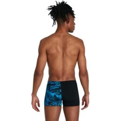 Speedo Allover V-Cut Aquashort - Black/pool -Aqua Verkoop speedo allover v cut aquashort black pool 8 1301768