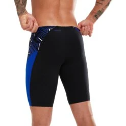 Speedo ECO END+ Splice Zwemjammer - Black/chroma Blue/white -Aqua Verkoop speedo eco end plus splice jammer black chroma blue white 4 1428136